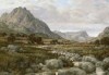Tryfan, Gwynedd from Capel Curig road, North Wales (31 x 45 cms). Year 1985. Cat. no. 27. (North West England & N. Wales)