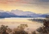Windermere sunset, Lakes (12 x 10.5 cms). Year 1984. Cat. no. 33. (The English Lake District)
