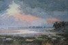 Sunset, Morecambe Bay (looking from Humphrey Head) (20.1 x 27.9 cms). Year 1978.Cat. no. 239. (North West England & N. Wales)