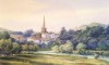 Ross-on-Wye (morning), Herefordshire. (22.2 x 31.4 cms). Year 1991. Cat no. 417.